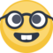 Nerd Face emoji on Facebook
